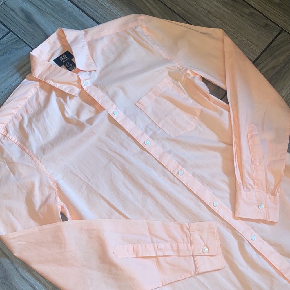 Peach Button Up Shirt - Picture 5 of 5